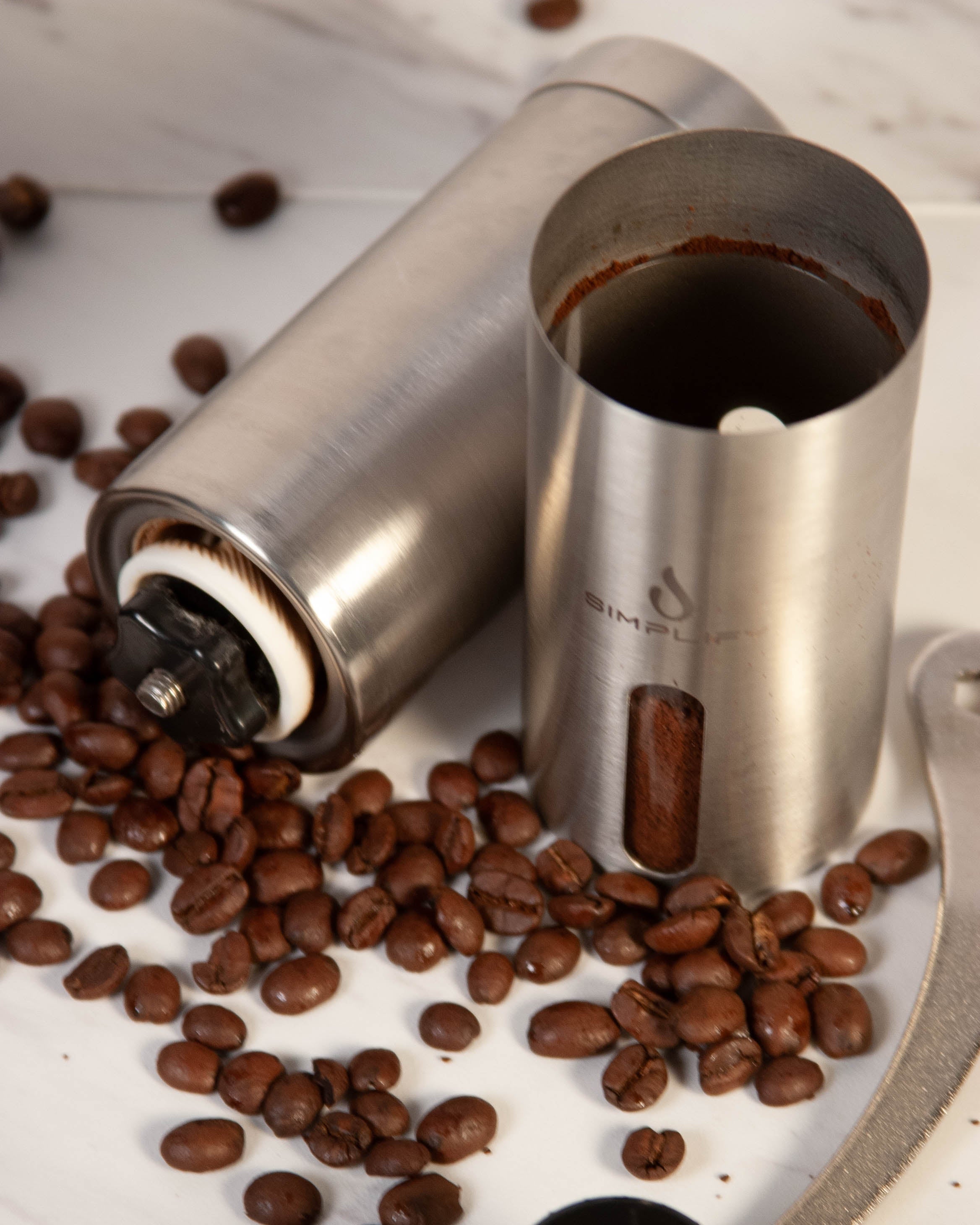 Pour Over Coffee Starter Kit - Whole Bean Coffee, Manual Burr Grinder & Ceramic Dripper Bundle | Complete Coffee Brewing Set for Home Baristas