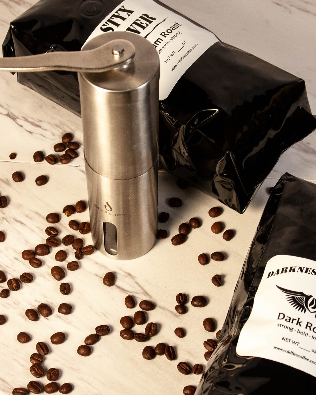 Pour Over Coffee Starter Kit - Whole Bean Coffee, Manual Burr Grinder & Ceramic Dripper Bundle | Complete Coffee Brewing Set for Home Baristas