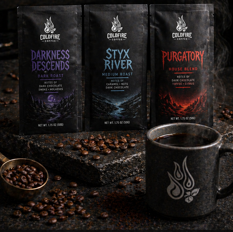 ColdFire Coffee Sampler 3-Pack | Dark Roast, Medium Roast & House Blend